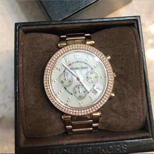 Michael Kors Rose & Mother of Pearl Parker Watch